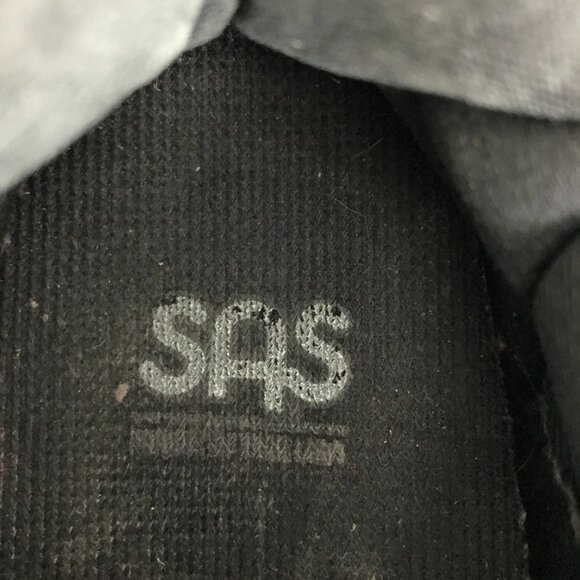 SAS Walk Easy Nero Black Leather Comfort Walking Shoes Sneakers Womens Size 12 - Picture 6 of 11